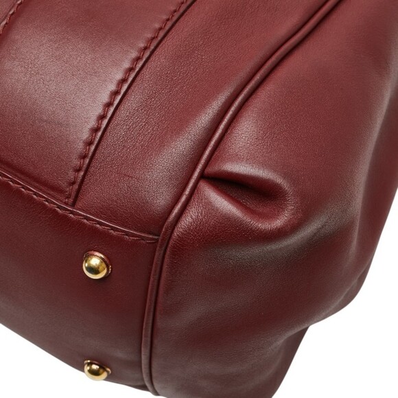 GUCCI Red Leather Tote Bag - Picture 7 of 16